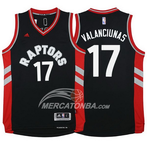 Maglia NBA Valanciunas Toronto Raptors Negro